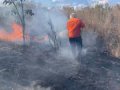 Defesa Civil de Palmas combate incêndio de grandes proporções em fazenda no distrito de Buritirana