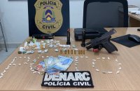 Em Araguaína, Polícia Civil prende casal do tráfico, apreende entorpecentes e uma pistola municiada 