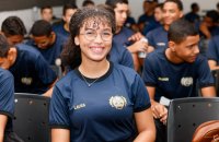 Alunos da Escola de Música da Guarda Metropolitana participam de sessão de cinema e dinâmica sobre saúde mental